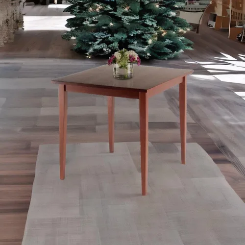 Miniatura 4 de Ergode Mesa de comedor compacta de madera, acabado de nogal, construcción sólida, fácil montaje