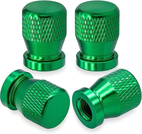 Miniatura 44 de 4 piezas de tapas de válvula de rueda con forma de punta, válvula de rueda de aleación de aluminio con punta, tapas de aire universales a prueba