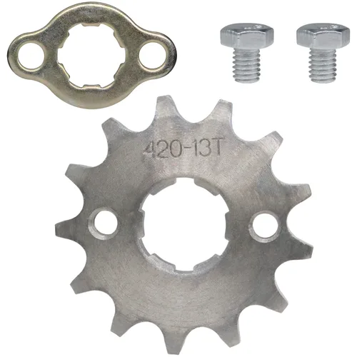 Piñón delantero 420-13T, piezas de repuesto de 0.78 pulgadas para motocicletas Dirt Pit Bike de 50 cc, 70 cc, 90 cc, 110 cc, 125 cc, ATV, 4 ruedas