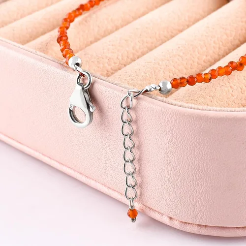 Miniatura 30 de InfinityGemsArt Natural Stone Beads Dainty Bracelet Jewelry for Women, Crystals and Gemstones Birthstone 925 Sterling Silver Chain 8 inch Gifts For
