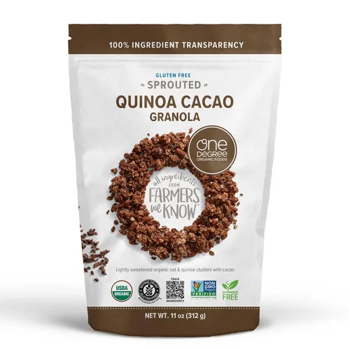 Miniatura 8 de One Degree Organics - Cereal de granola de lino de avena germinada y canela, sin glifosato, orgánico USDA, sin gluten, sin OMG, vegano, aderezo