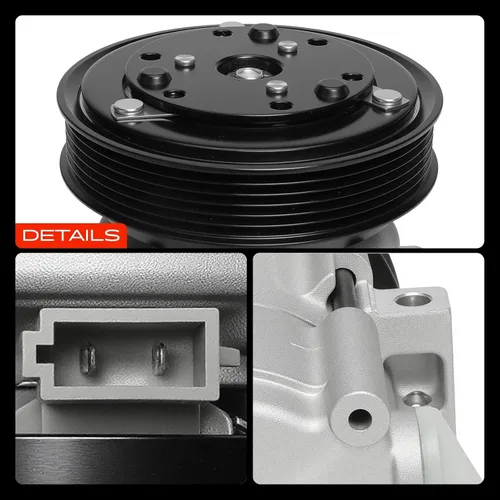 Miniatura 9 de A-Premium Compresor de aire acondicionado con embrague compatible con Ford Focus 2003 2004 2005 2006 2007, estilo compresor FS10