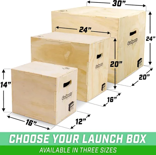 Miniatura 6 de GoSports Fitness Caja de salto pliométrica 3 en 1 - Pequeña, estándar o XL - Caja de lanzamiento para ejercicios de todos los niveles de habilidad