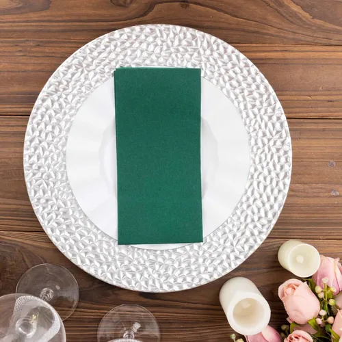 Miniatura 8 de Efavormart - Paquete de 20 servilletas de papel Airlaid de papel suave de lino verde esmeralda cazador, altamente absorbentes, desechables Verde