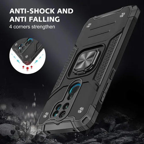 Miniatura 4 de Asuwish Funda de teléfono para Xiaomi Redmi Note 8 Pro con protector de pantalla de vidrio templado y soporte de anillo soporte delgado híbrido