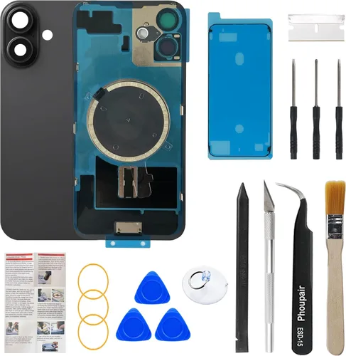 Miniatura 18 de Reemplazo de cristal trasero OEM compatible con iPhone 15 de 6.1 pulgadas con marco de cámara y lente de cámara + kit de herramientas de reparación