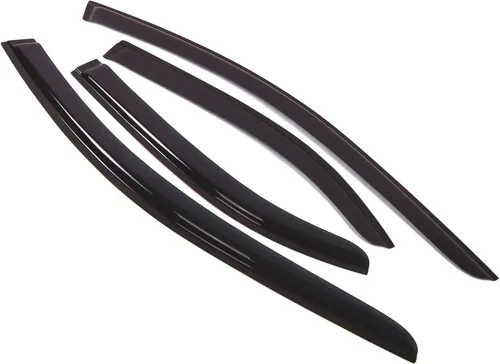 Visor de ventana compatible con Acura TSX 2004-2008, DGWV2-006, deflector de montaje exterior, protector de lluvia, humo oscuro, juego de 4 piezas