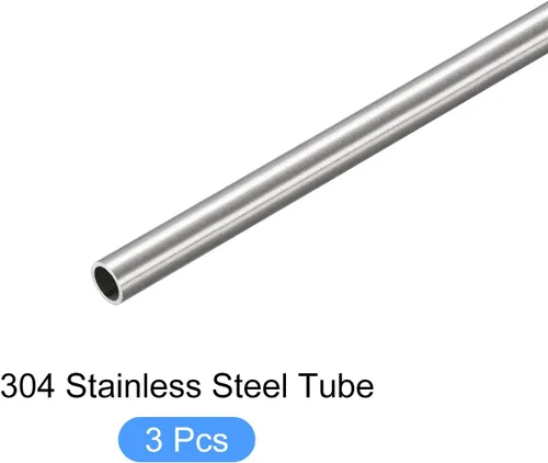 Miniatura 5 de METALLIXITY Tubo de acero inoxidable 304 (0.276 in de diámetro exterior x 0.031 in de alto x 11.811 in de largo) 3 piezas, tubo recto, para muebles