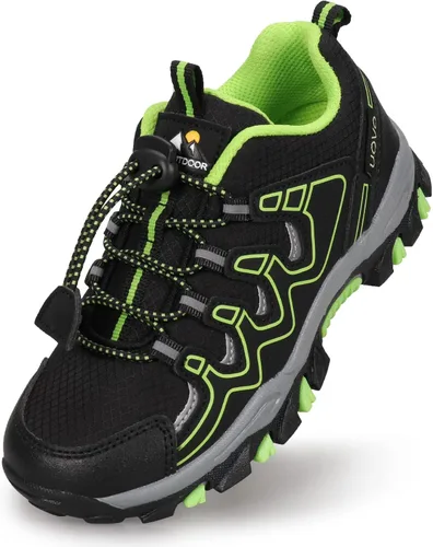UOVO - Zapatos deportivos para niños, tenis para correr, impermeables, para senderismo, atléticos, al aire libre, antideslizantes (niños