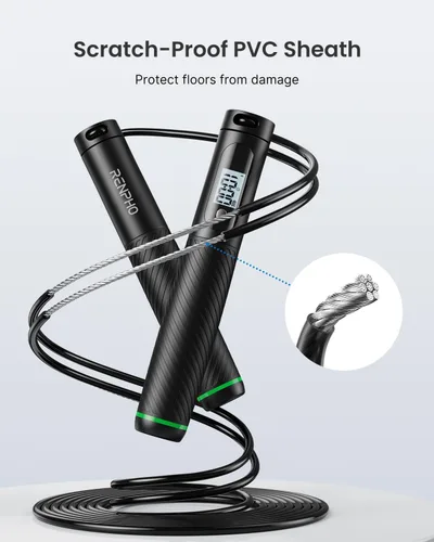 Miniatura 4 de RENPHO Cordless Jump Rope, Weighted Jump Rope with Counter, Jump Ropes for Fitness, Smart Skipping Rope for Crossfit