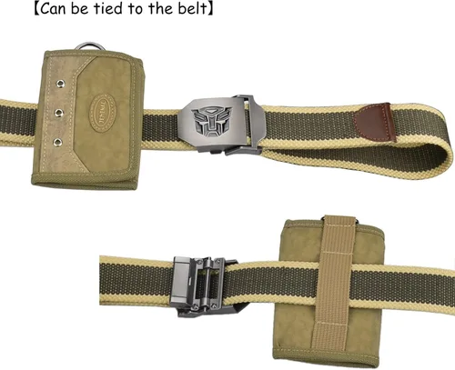 Miniatura 5 de JEMINAL - Cartera corta de lona con anillo de metal
