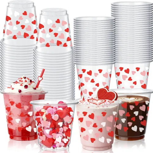 Miniatura 10 de Qinyoung 50 vasos de plástico desechables de 3 onzas para el 4 de julio, con bandera estadounidense, para el Día de la Independencia, fiesta