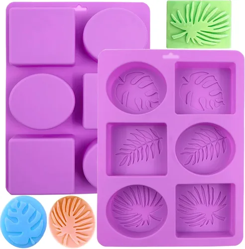Miniatura 16 de Molde rectangular de silicona para jabón, moldes de jabón grandes de 4 onzas para hacer jabón, molde de silicona rectangular para jabón Molde