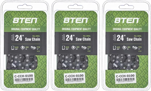 Miniatura 75 de 8TEN Cadena de motosierra semi cincel de 6 pulgadas .050 1/4 42 DL para Worx WG320 Black & Decker LLP120 (paquete de 3)
