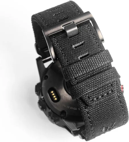 Miniatura 8 de Compatible con Garmin, correa deportiva de lona para reloj fēnix/precursor/enfoque/marq/quatix/instinct/D2/Tactix, correa de repuesto resistente