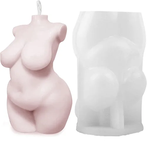 Molde de Resina de Silicona del Cuerpo Humano para Velas, Chocolate, Jabón - Figura Curvilínea de Mujer Sexy Moldes 3D, Molde de Arcilla de Mujeres
