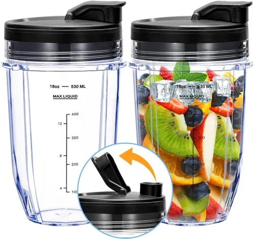 Miniatura 9 de Vaso de repuesto de 32 onzas para licuadora con tapa y sello para Nutri Ninja BL450 BL454 Bl455 BL456 BL480 BL481 BL482 BL490 BL640 BL642 BL682