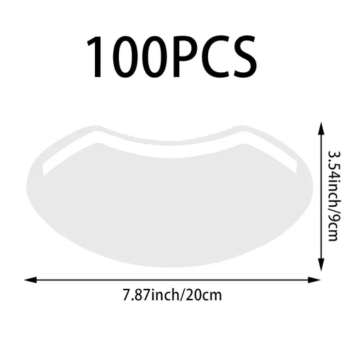 Miniatura 2 de Arvintas 100 protectores faciales desechables de ducha, viseras permanentes de microblading para maquillaje, extensiones de pestañas, protector