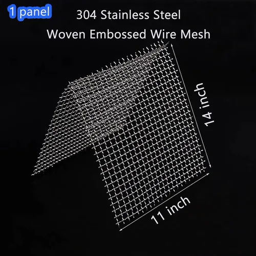 Miniatura 3 de Pantalla de alambre tejido de acero inoxidable, 5 mallas de 11 x 14 pulgadas, dura y resistente al calor, hojas de metal resistentes para proyectos