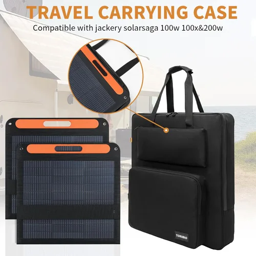 Miniatura 3 de Bolsa de viaje para panel solar, bolsa de almacenamiento portátil para panel solar compatible con Jackery SolarSaga 100 W, 200 W, 100 X, funda