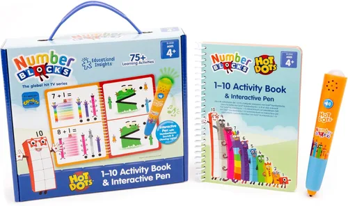 Miniatura 10 de Educational Insights Hot Dots Numberblocks - Libro de trabajo números del 1 al 10 con bolígrafo interactivo, más de 75 actividades, regalo