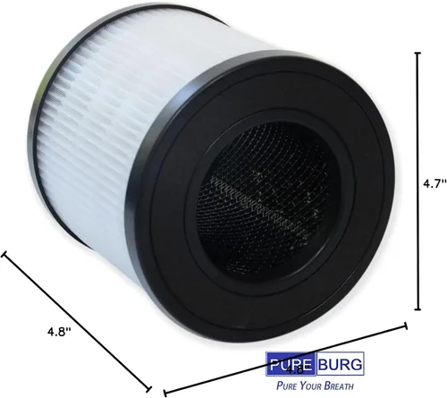 Miniatura 7 de PUREBURG Filtros de repuesto compatibles con Purivortex AC201B y purificadores de aire FULMINARE PU-P05, paquete de 4 unidades H13 True HEPA de 3