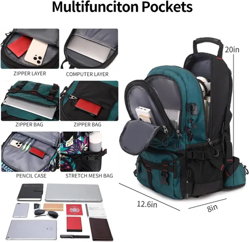 Miniatura 3 de Nerlion Mochila de senderismo de 40L, mochila de viaje para hombres y mujeres, camping, impermeable, mochila de día para senderismo al aire libre