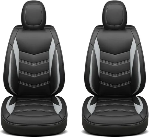 Miniatura 7 de LUCKYMAN CLUB Fundas de asiento solo delanteras para Tacoma 2005-2023 con piel sintética impermeable (solo delantero, rojo)