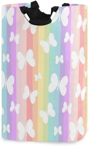 Miniatura 12 de senya Cesta de lavandería grande para compras, bolsa de ropa plegable de tela, cesta de lavandería plegable (luna, estrellas, nubes, cielo)
