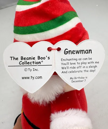 Miniatura 5 de TY Beanie Boo GNEWMAN - Gnomo de Navidad con sombrero - 6