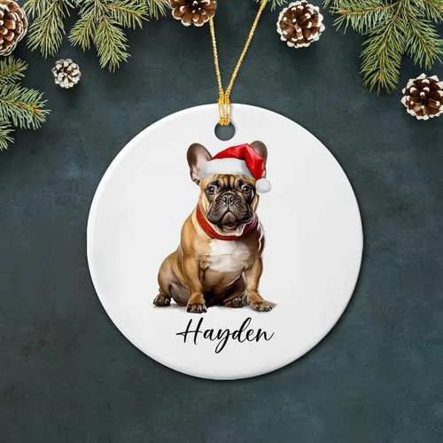 Miniatura 16 de Bichon Frise - Adorno de cerámica de Navidad 2025, adornos personalizados de Bichon Frise regalos para los amantes de los perros, bonito adorno