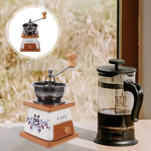 Miniatura 5 de KICHOUSE Elegante máquina de café manual molinillo de cerámica molinillo de grano de café Mini molinillo de pimienta que ahorra espacio para cocina