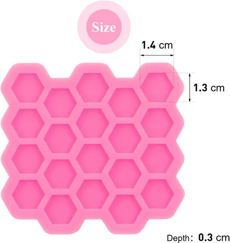 Miniatura 2 de Mini moldes de silicona hexagonales para aretes de oreja, molde de resina diminuta, muchos moldes de silicona hexagonales, molde epoxi para aretes
