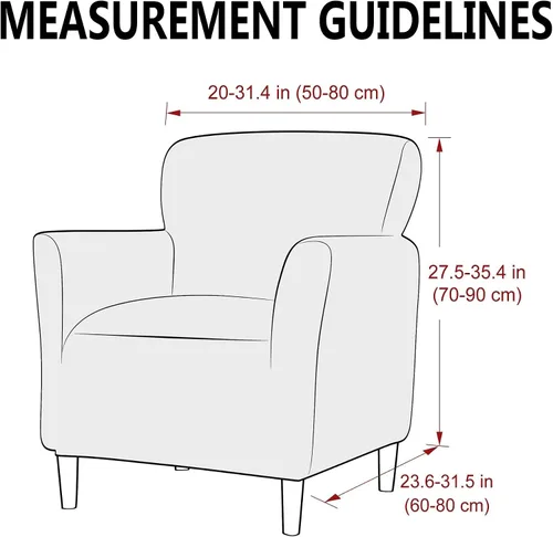 Miniatura 6 de XMAYODS Funda elástica para silla de club, fundas para silla de bañera, funda suave para sillón, protector de muebles extraíble, funda para silla