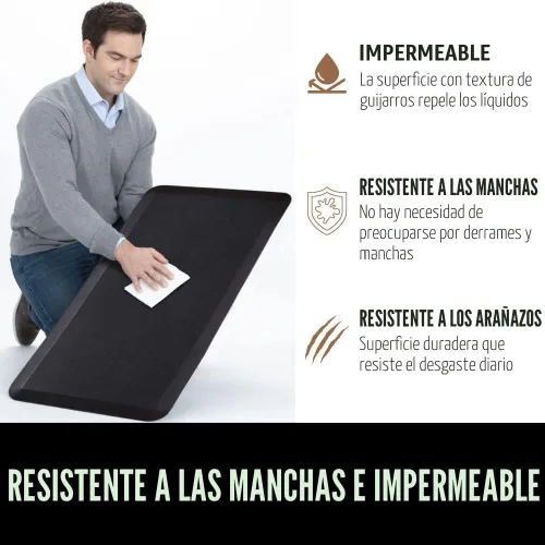 Miniatura 4 de Gorilla Grip - Tapete antifatiga acolchado para cocina, escritorio, ergonómico, superficie rugosa resistente a los rayones y al agua, para comodidad