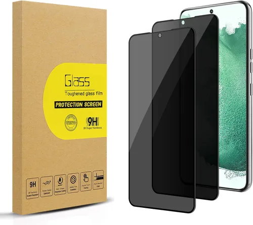 Paquete de 2 protectores de pantalla de privacidad para Samsung Galaxy S22 Plus/S22+ [vidrio templado antiespía], Ultra HD, antiarañazos, sin