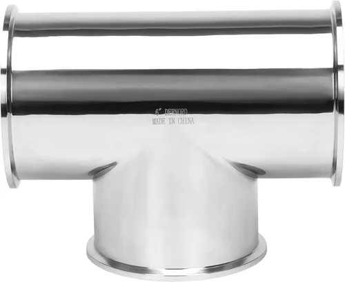 Miniatura 13 de DERNORD Abrazadera Tee 3 Way Acero Inoxidable 304 Montaje Sanitario Se Ajusta 2" Tri-abrazadera, 2.008 in Tubo OD