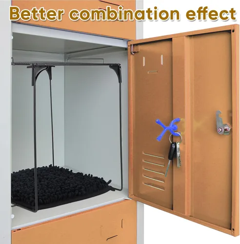 Miniatura 6 de Organizador de estante para casillero y kit de decoración con alfombra para casillero, adecuado para la escuela, oficina, elementos esenciales