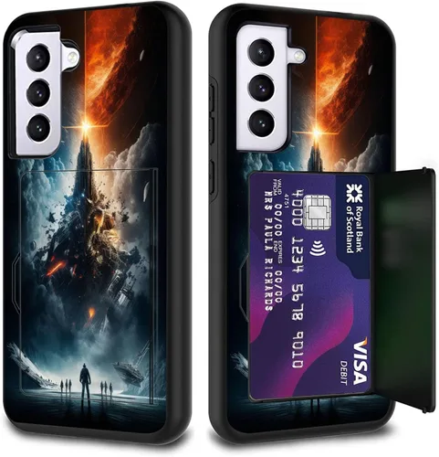 Miniatura 130 de Funda híbrida de doble capa con función atril para Samsung Galaxy A16 5G de 6.9 pulgadas, diseño de vaca con bandera estadounidense