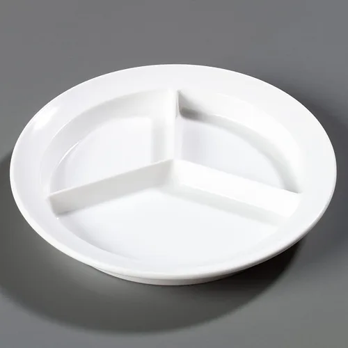 Miniatura 7 de Carlisle FoodService Products Kingline - Plato dividido con compartimento profundo con 3 compartimentos para el hogar y el restaurante, melamina