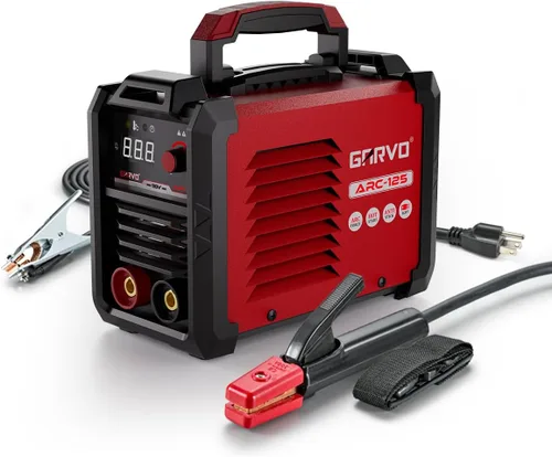 GARVO Máquina de soldadura MMA de 110 V, soldador ARC de 125 amperios, mini soldador de palo, pantalla digital LCD, arranque en caliente, fuerza de