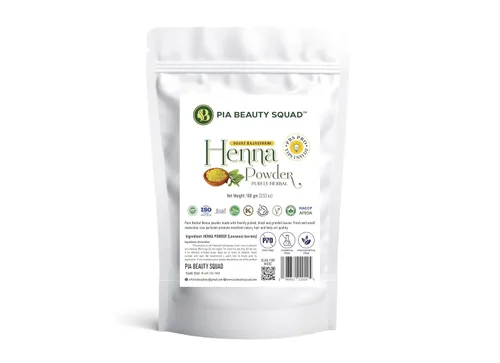 Polvo de henna 100% puro (LAWSONIA INERMIS) de Rajasthan, India (3.53 oz), color natural para cabello y barba, vegano y sin gluten, marrón medio