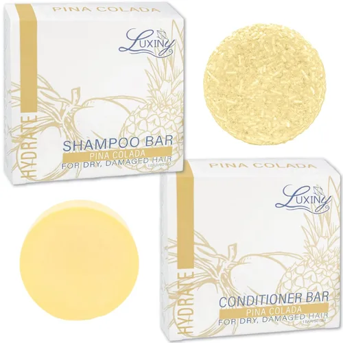 Miniatura 15 de Luxiny Tea Tree Mint - Juego de champú y acondicionador en barra - 1 barra de champú sin sulfato (2.16 onzas), 1 barra de acondicionador profunda