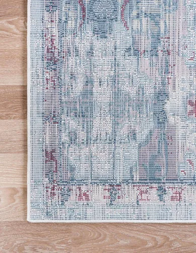 Miniatura 6 de Unique Loom Sumter Collection - Alfombra Aiken (2 x 6 pies, color rosa y azul)