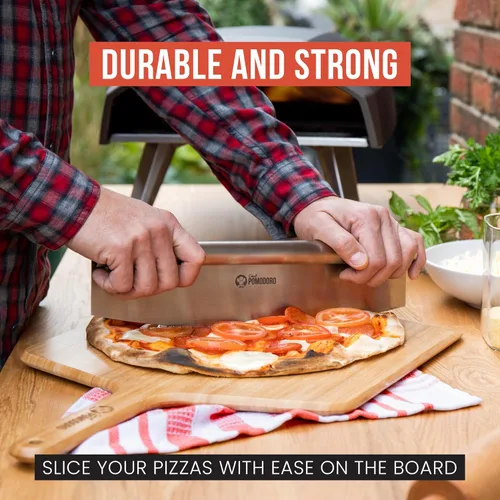 Miniatura 7 de Chef Pomodoro Pela de pizza de madera de 16 pulgadas, herramienta duradera para hornear, paleta deslizante, tabla de cortar de madera, espátula