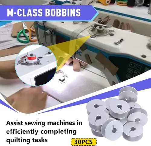 Miniatura 2 de 30 bobinas 18034AS clase M compatibles con todos los edredones Handi, Pfaff Brand Grand Quilter de 18 pulgadas, Juki Brand TL-2200QVP Quilt Virtuoso