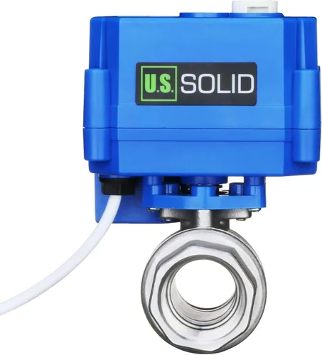 Miniatura 10 de Válvula de bola motorizada de 1/2 pulgada U.S. Solid Brass 9-24V AC/DC de 3 cables con cierre automático de puerto completo con anulación manual