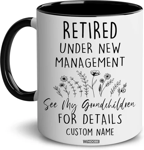 Miniatura 11 de WHIDOBE Regalos de jubilación para mujeres, regalos de jubilación para abuela, mujer, mamá, compañera de trabajo, taza jubilada bajo nueva gestión