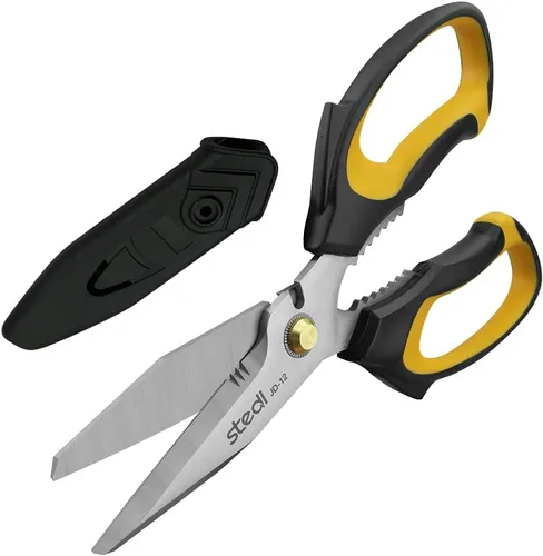 Miniatura 7 de stedi - Tijeras de 9 Pulgadas, Tijeras Resistente, Tijeras Multiusos, Tijeras para Cartón y Alfombra, Mango de TPR, Hojas Extremadamente Afiladas
