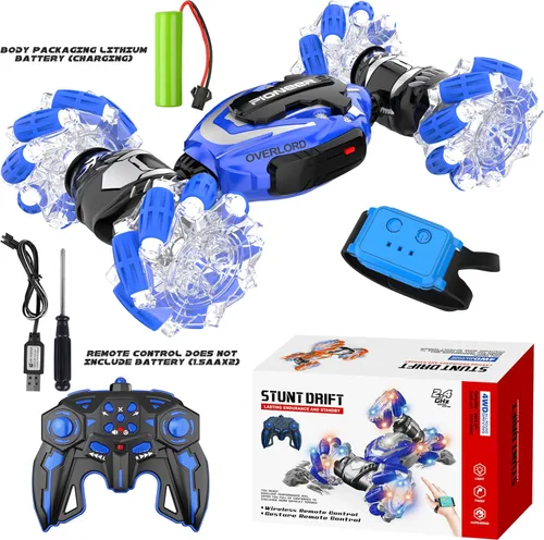 Miniatura 5 de Coche de Control Remoto, Coche de Acrobacia RC con Detección de Gestos, 4x4 Transformación Todo Terreno para Girar, Control Remoto de 2.4Ghz